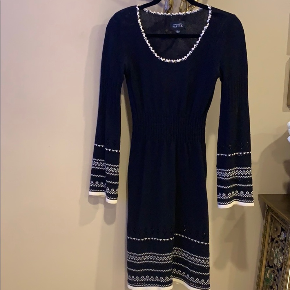 Black knitted dress
